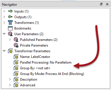 Parallel Processing setting in the Navigator